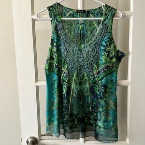 Artisan Green and Blue Women's Top